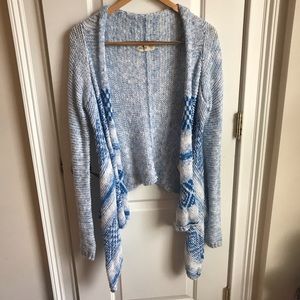 Tribal patterned flowy cardigan